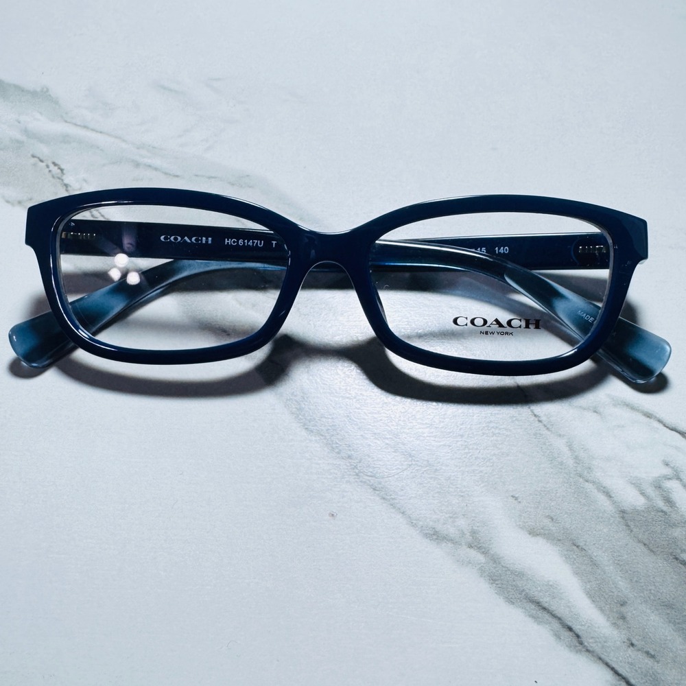 Coach HC6147U Dark Blue Rectangular Eyeglasses Frames 5028 52-15-140